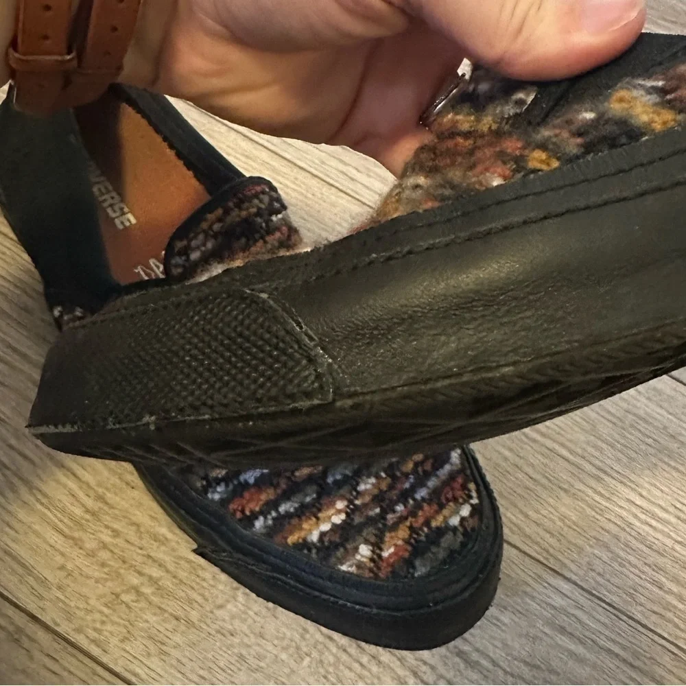 Converse x Missoni Deck Star Cashmere and Satin Multicolor Slip On Sneakers